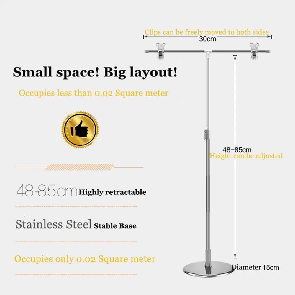 Photography Photo Backdrop Stands Adjustable T-Shape Background Frame Support System Stands With Clamps for Video Studio