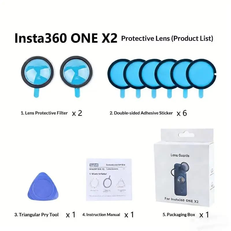 Insta360 X4 X3 X2 Camera Accessories Set Silicone Protective Case with Lens Protector Cap Cover And Carrying Frame