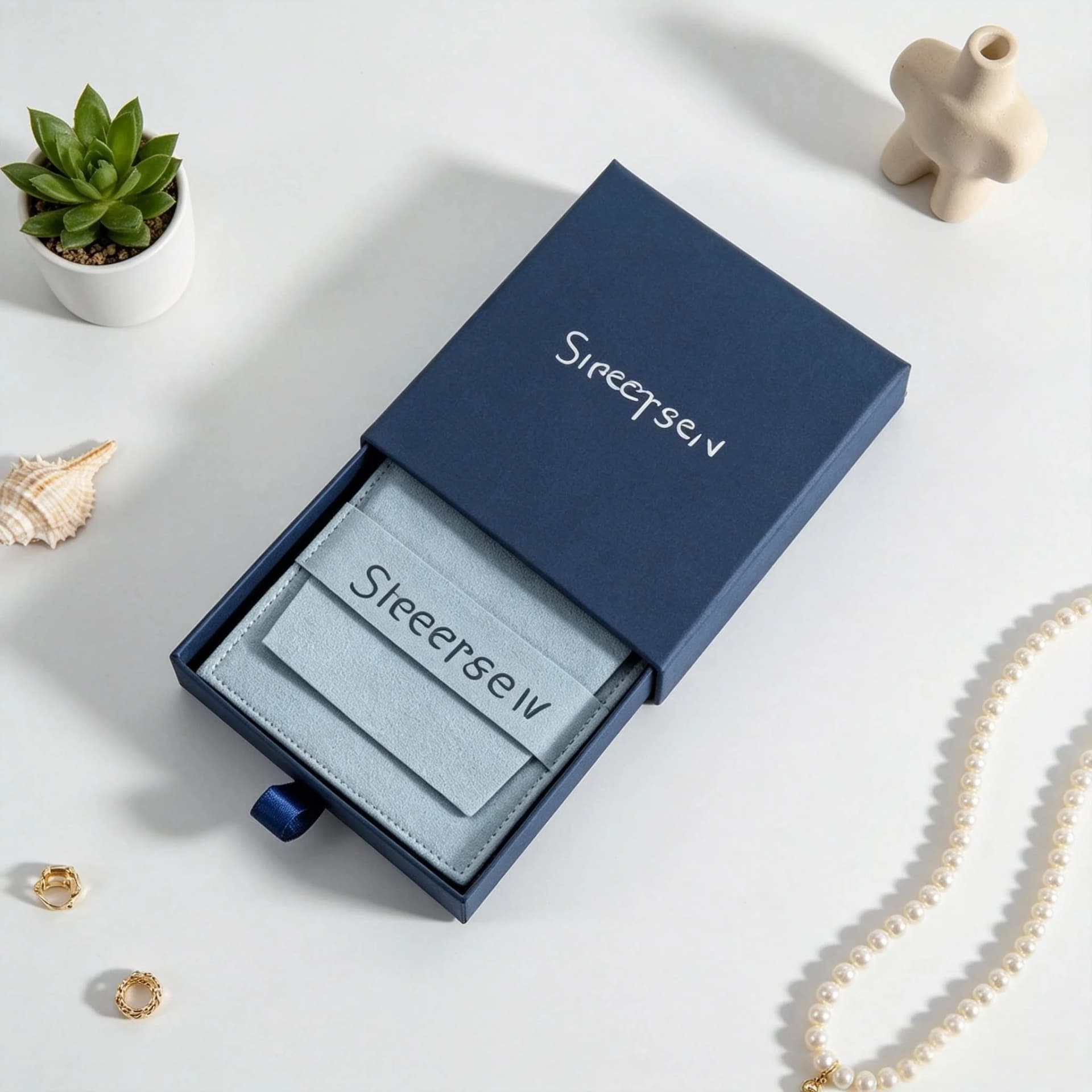 SHEEPSEW Wedding Favors For Guests Drawer Jewelry Boxes 100Pcs Customized Logo With Suede Velvet Bag For Ring Necklace Bracelet