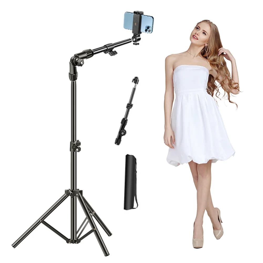 Phone Tripod Adjustable Cell Phone Tripod Stand for Filming Video Recording Live Stream