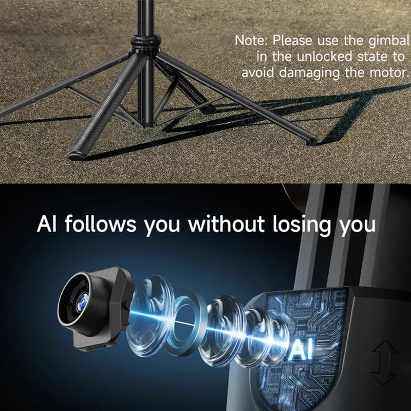 FANGTUOSI 360 Rotation Gimbal Stabilizer,Selfie Stick Tripod for Smartphone Camera With Bluetooth shutter Stabilizer for Live
