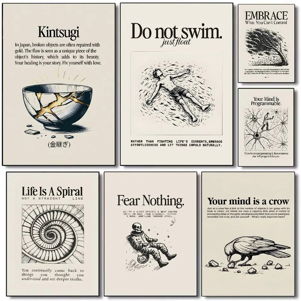 Life Attitude Quotes Waterproof Wall Poster