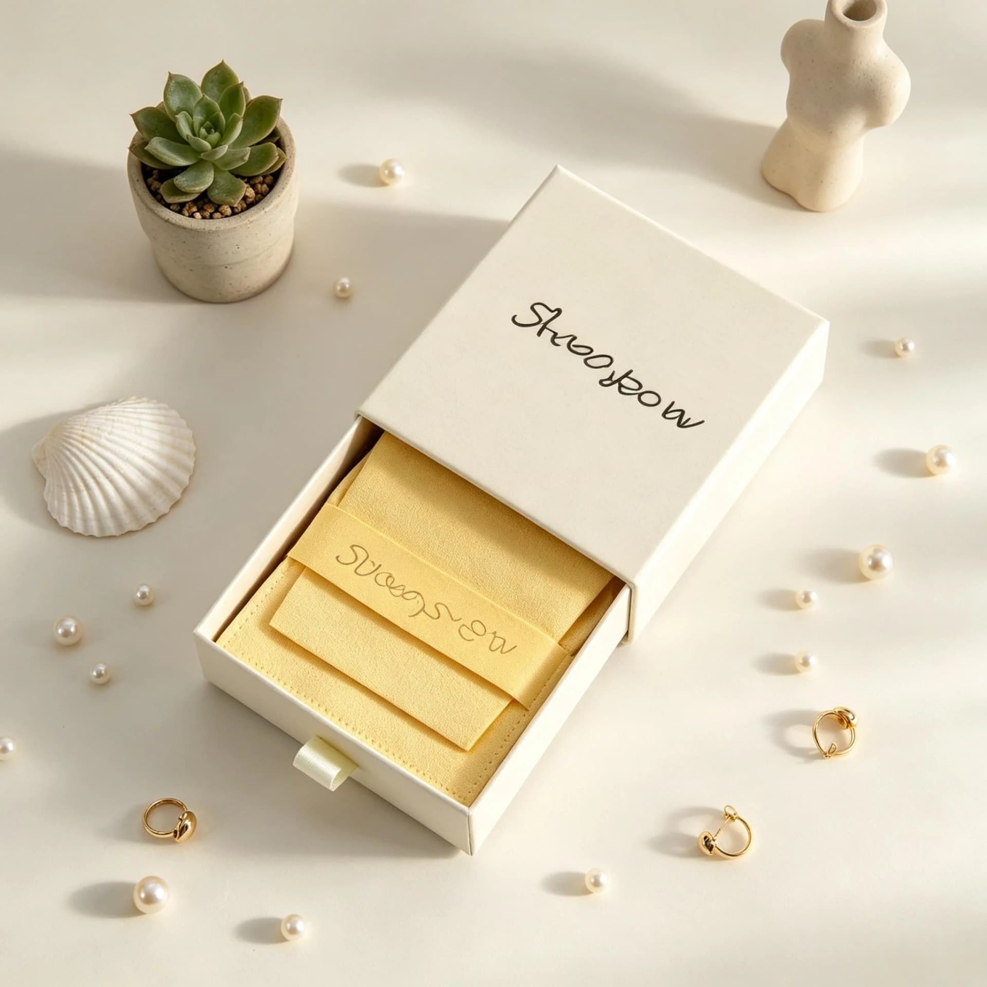 SHEEPSEW Wedding Favors For Guests Drawer Jewelry Boxes 100Pcs Customized Logo With Suede Velvet Bag For Ring Necklace Bracelet
