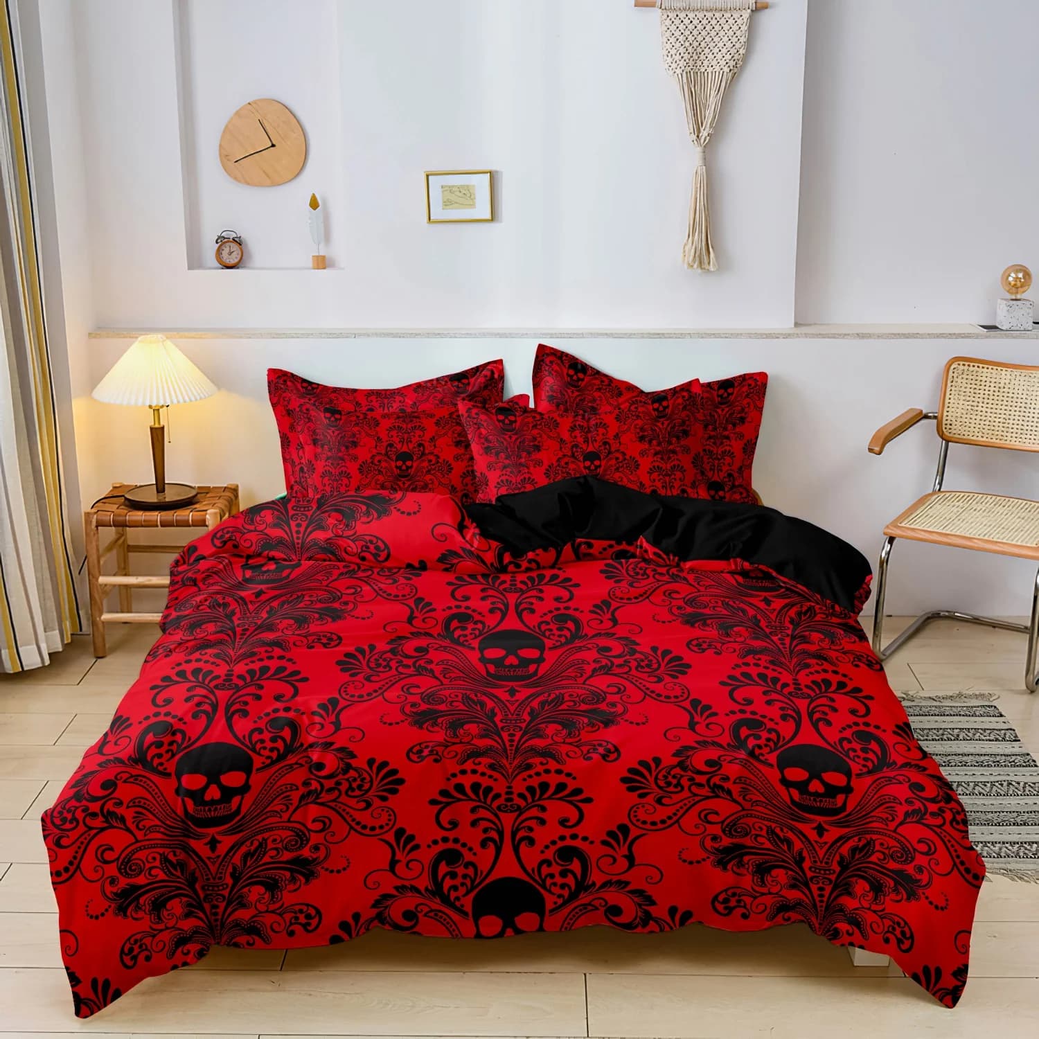 Red / EU Double-200x200cm / set