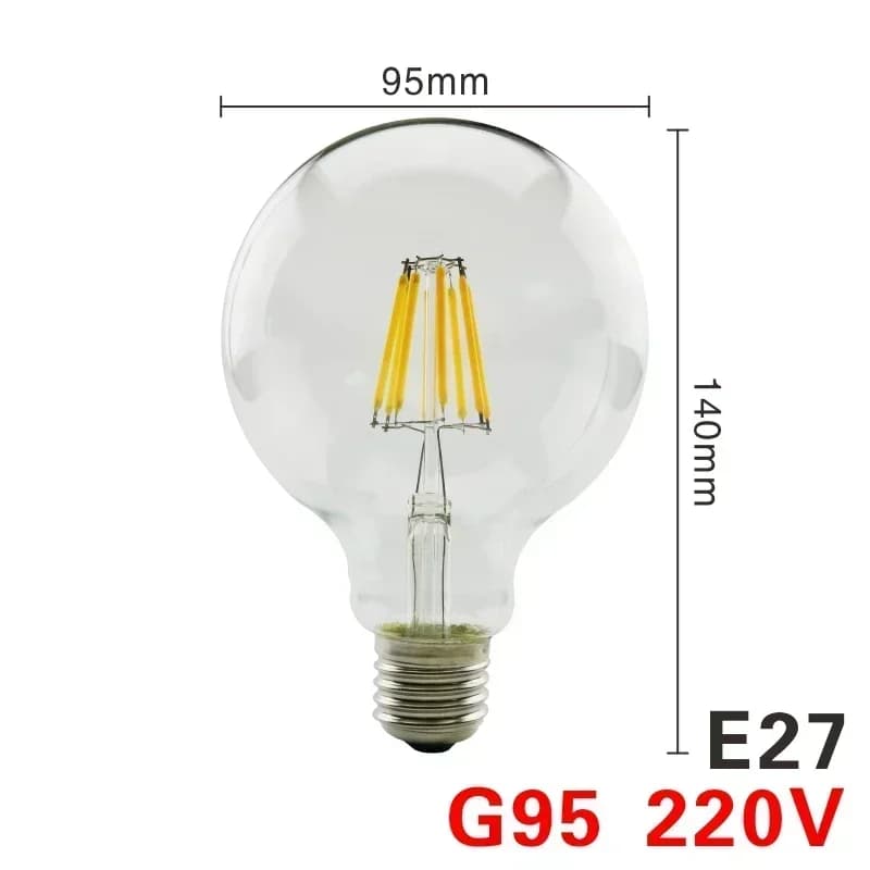 G95 E27 / Warm white / 8W 220V