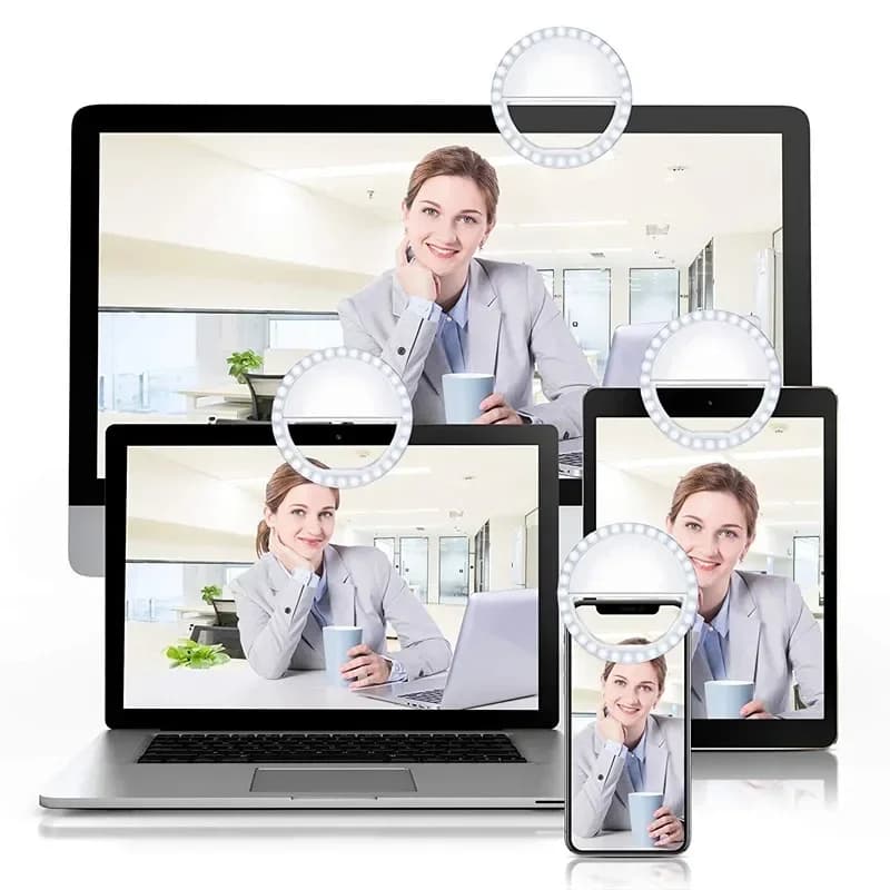 Ringlight Selfie Light Clip On Light For iPhone Samsung POCO Phone Light Ring Video Photo Lamp Flashlight Back Light USB Charge