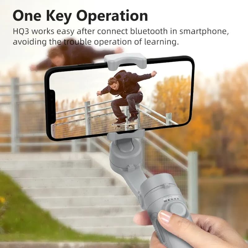 3-Axis Gimbal Stabilizer for Smartphone Handheld Phone Video Record, Android iPhone Vlog Cellphone Stabilizer Rotating Shooting
