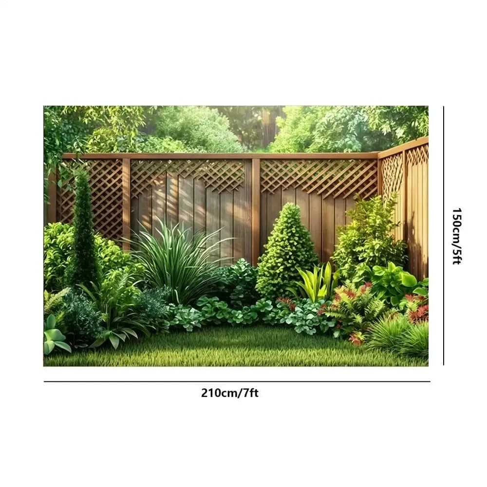 Greenery Backdrop 210x150cm Outdoor Decoration Garden Photography Backdrops for Homeowners Gardeners Photographers Home Backyard
