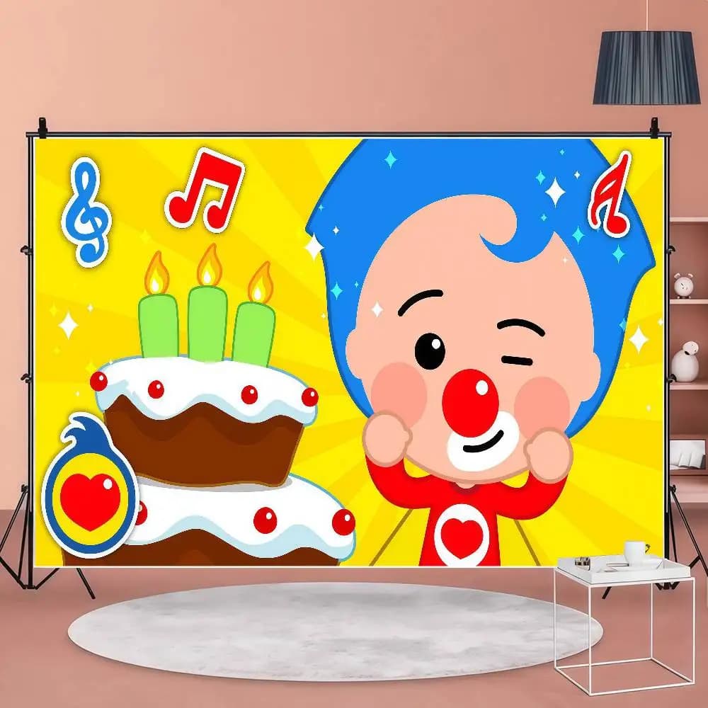 Photography Studio Backdrop Outdoor House Party Decoration Photo Background Curtain Back Drop Cartoon Plim