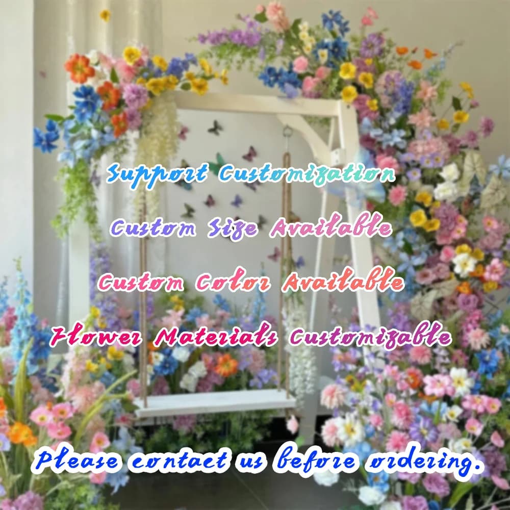 Wedding Decor Luxury Flower Row Table Centerpiece Green White Arrangement Backdrop Arch Event Party Floor Floral Decoration