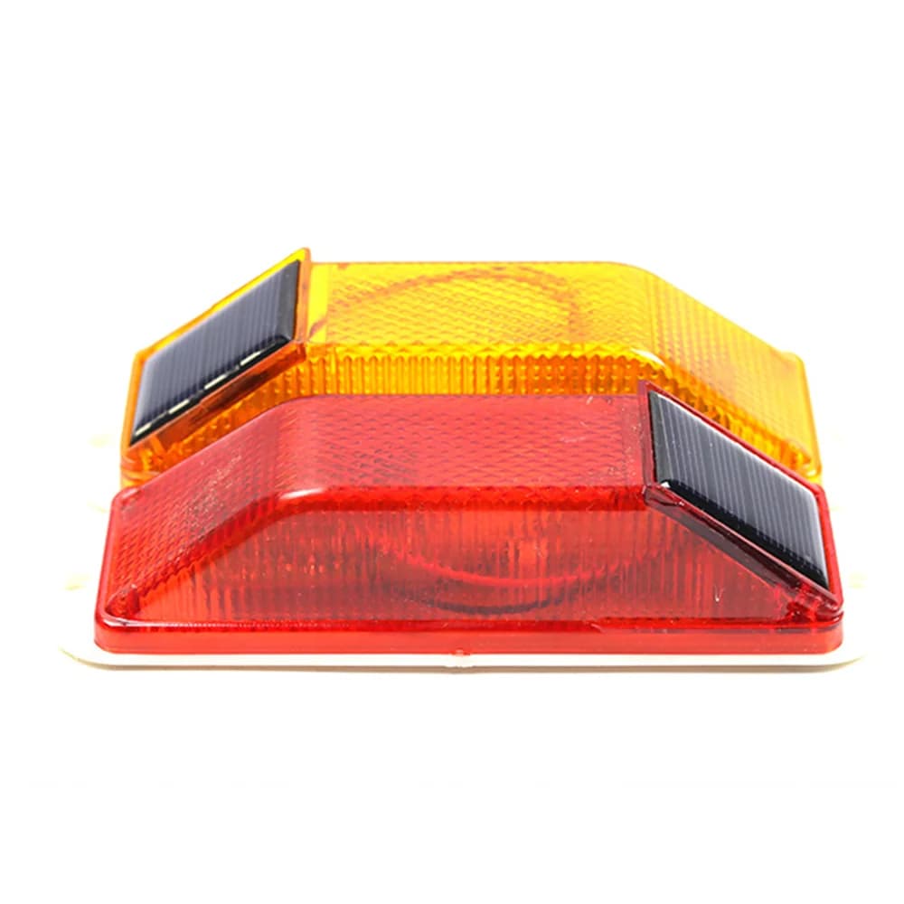 Car LED Warning Light Solar Powered Traffic Caution Lights Night Driving Single Lamp Universal Waterproof Bulb Car Accessories