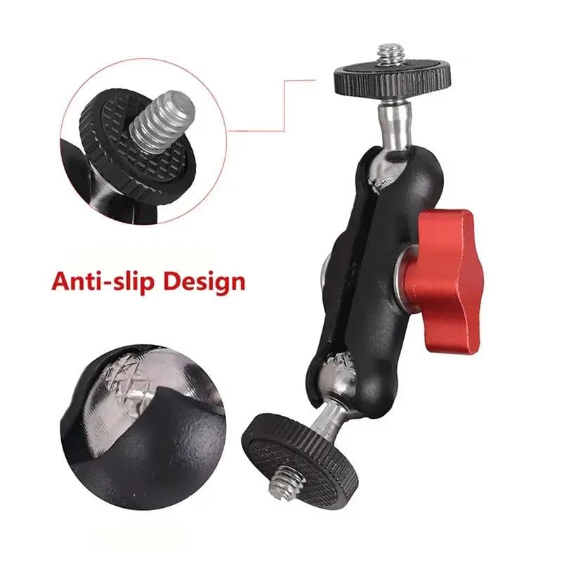 1 Set Photography Accessories Camera Metal Super Clamp With Double Ball Head Magic Arm For Monitor Light Mic Phone Mount
