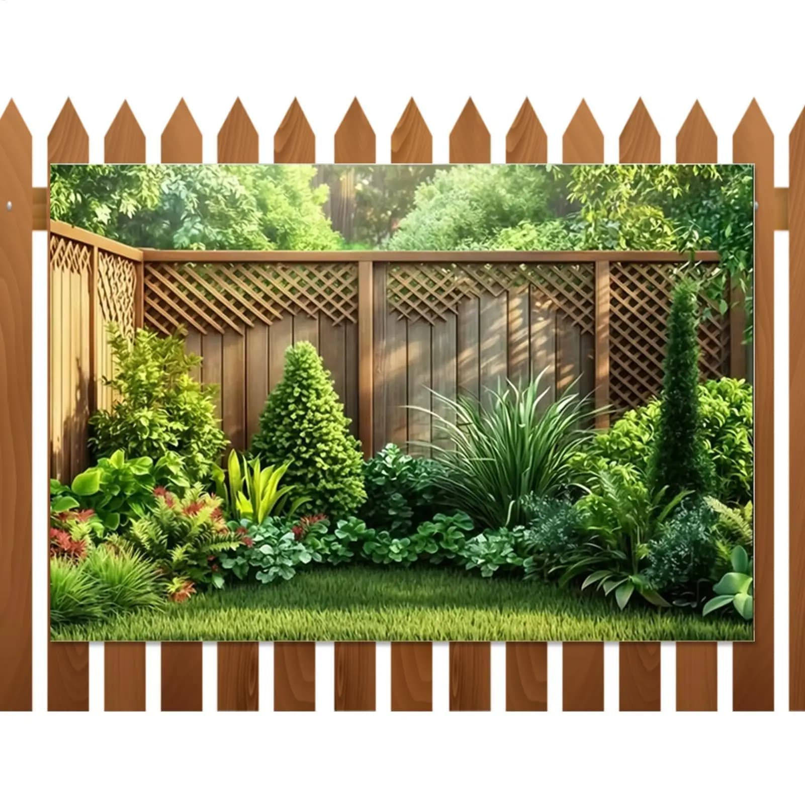 Greenery Backdrop 210x150cm Outdoor Decoration Garden Photography Backdrops for Homeowners Gardeners Photographers Home Backyard