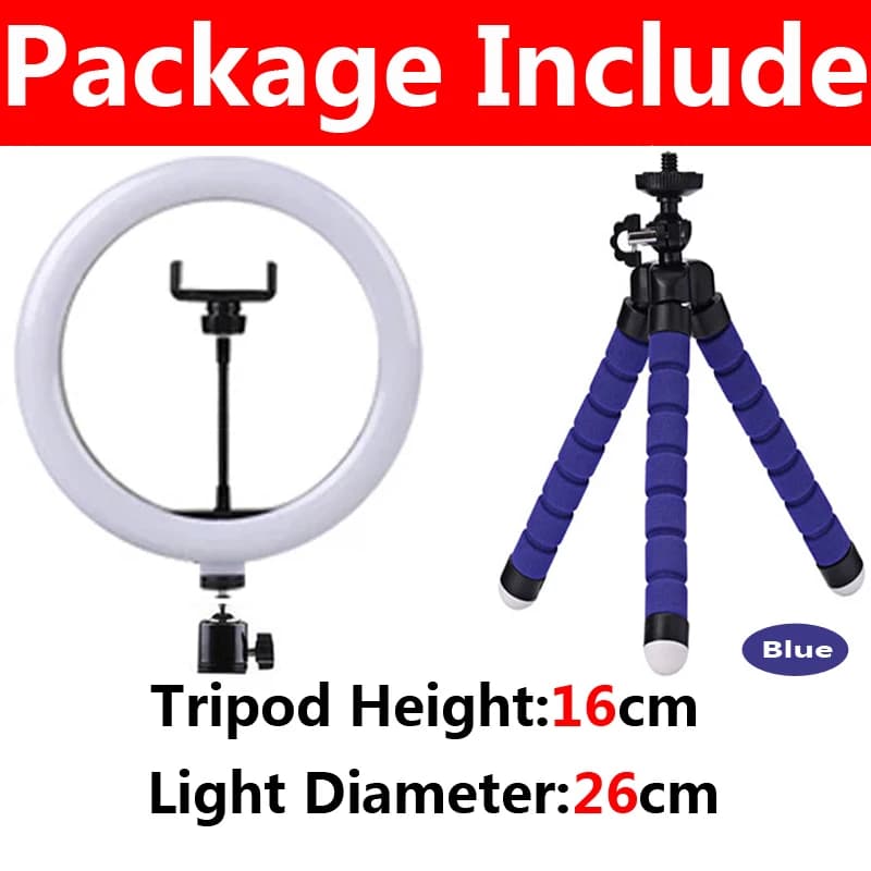 12 inch LED Ring light Photography Lighting Phone Ringlight With Tripod Stand USB Round Fill Lamp for Youtube Phone Video Live