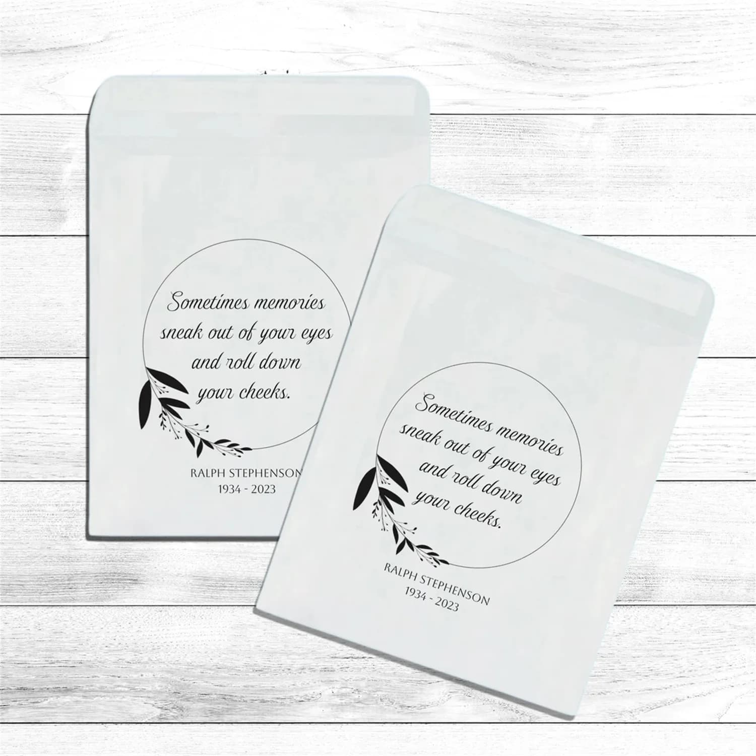 Personalised Wedding Favor Packs: Happy Tears Tissue Packets & Confetti Packs for Guests