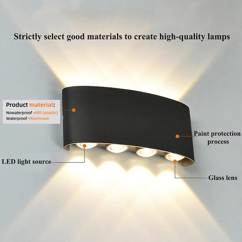 LED Wall Sconce Modern Up Down Light White