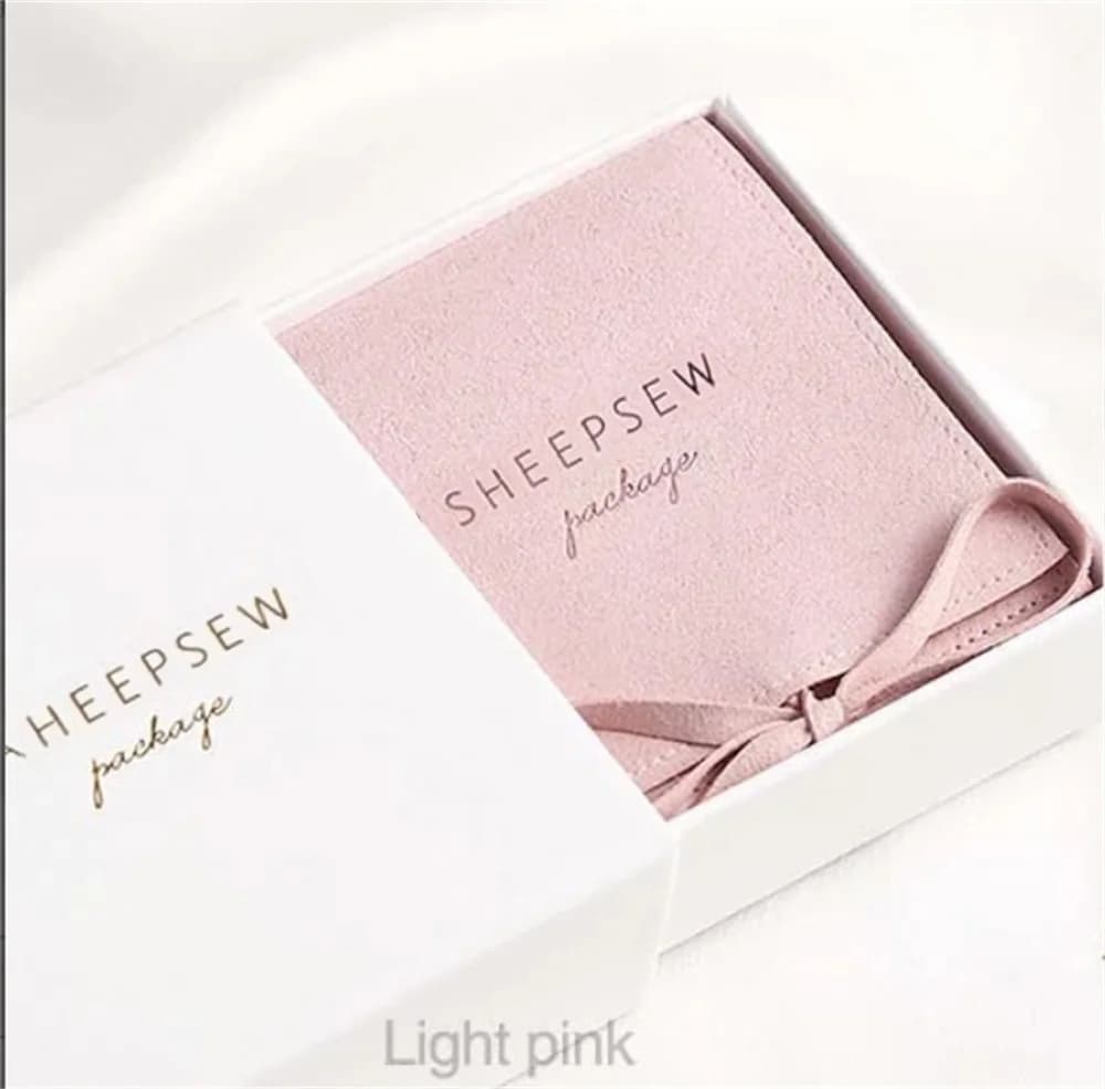 SHEEPSEW Wedding Favors For Guests Drawer Jewelry Boxes 100Pcs Customized Logo With Suede Velvet Bag For Ring Necklace Bracelet