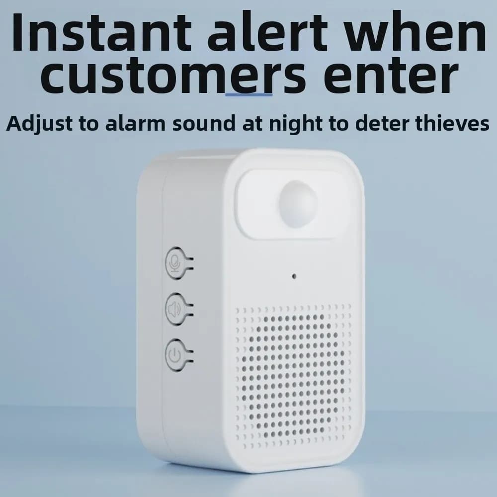 Infrared Sensor Welcome Doorbell PIR Motion Detector Recording Function Door Greeter Sensor Alarm Anti-theft Smart