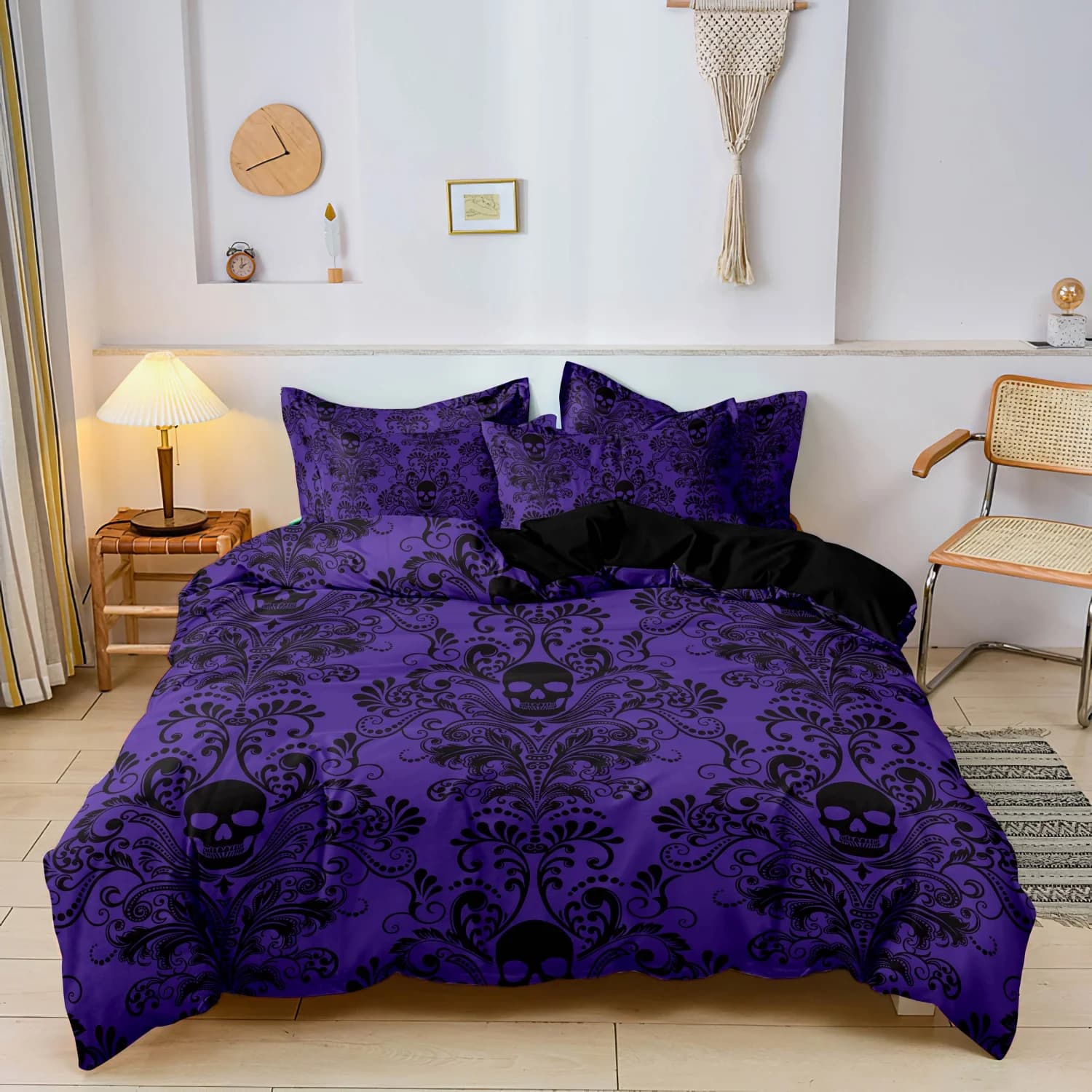 Purple / EU Double-200x200cm / set