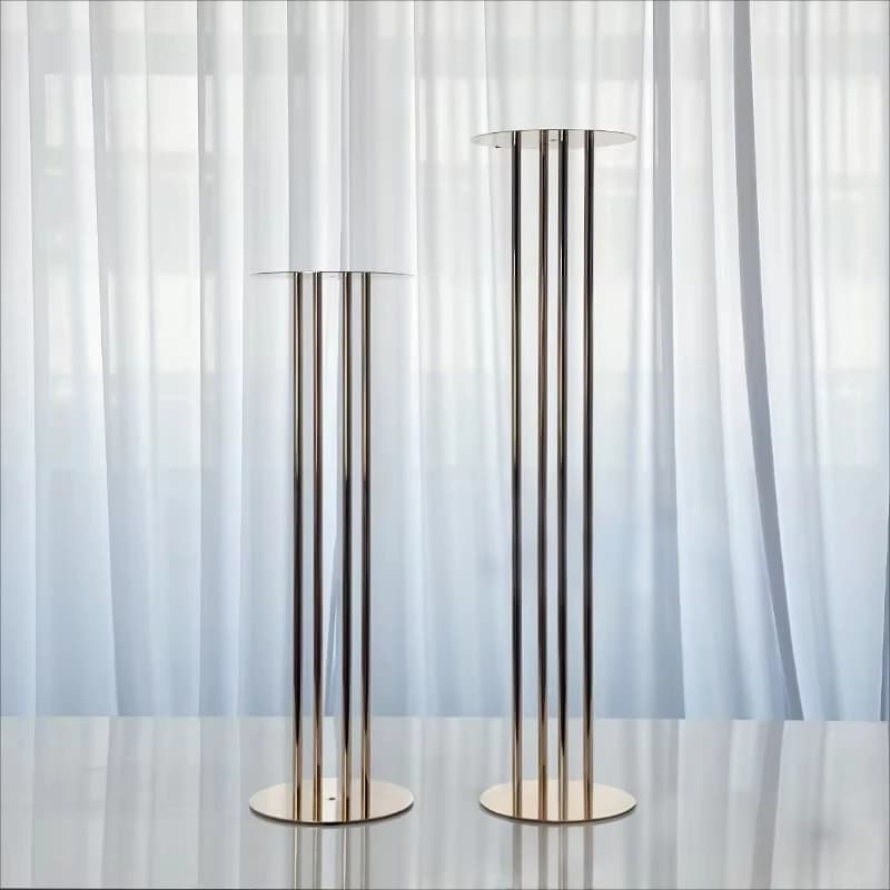 Modern wedding main table centerpiece romantic decoration iron electroplating gold flower stand road guide layout props 10pcs