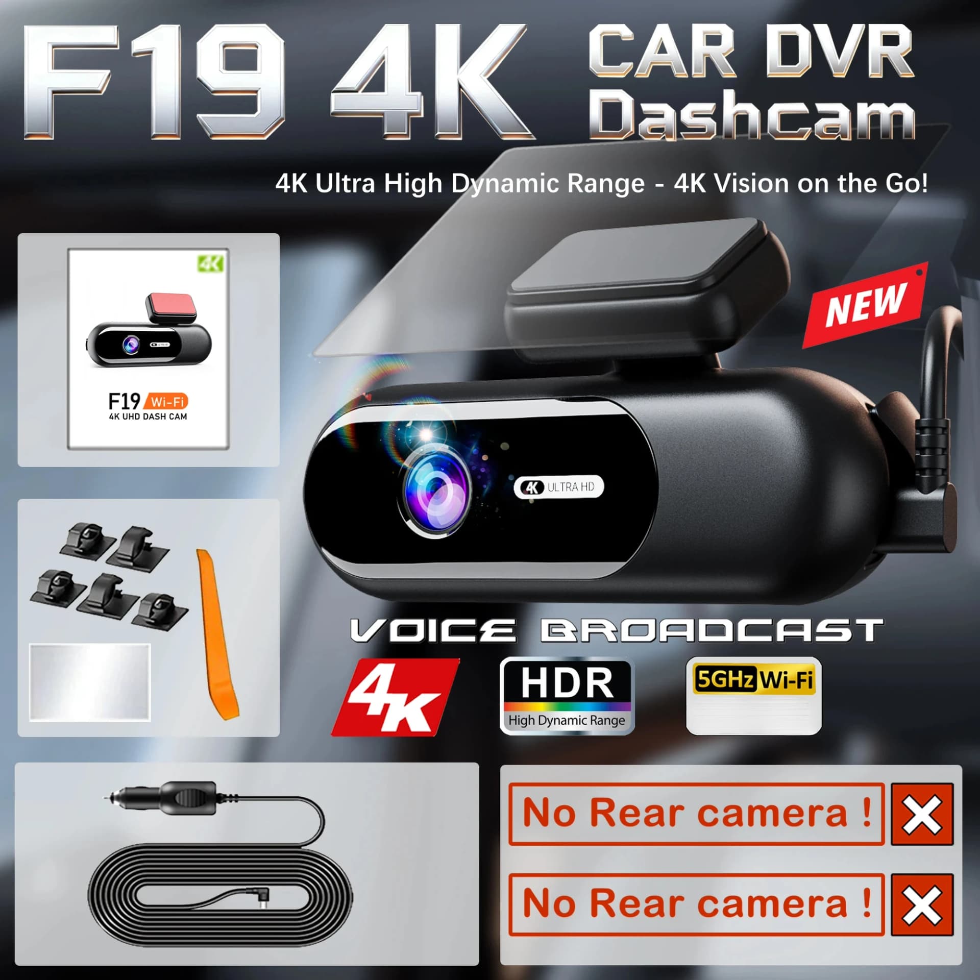 F19 Single 4K cam / 256G SD Card