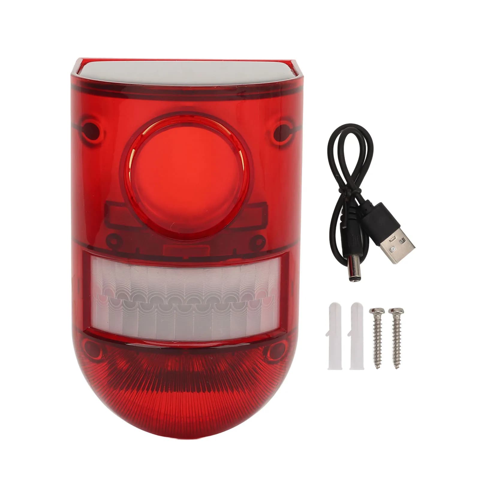 Solar Motion Sensor Alarm 129dB Sound IP65 Waterproof Security Light Alarm for Farm Warehouse Solar Sound and Light Alarm