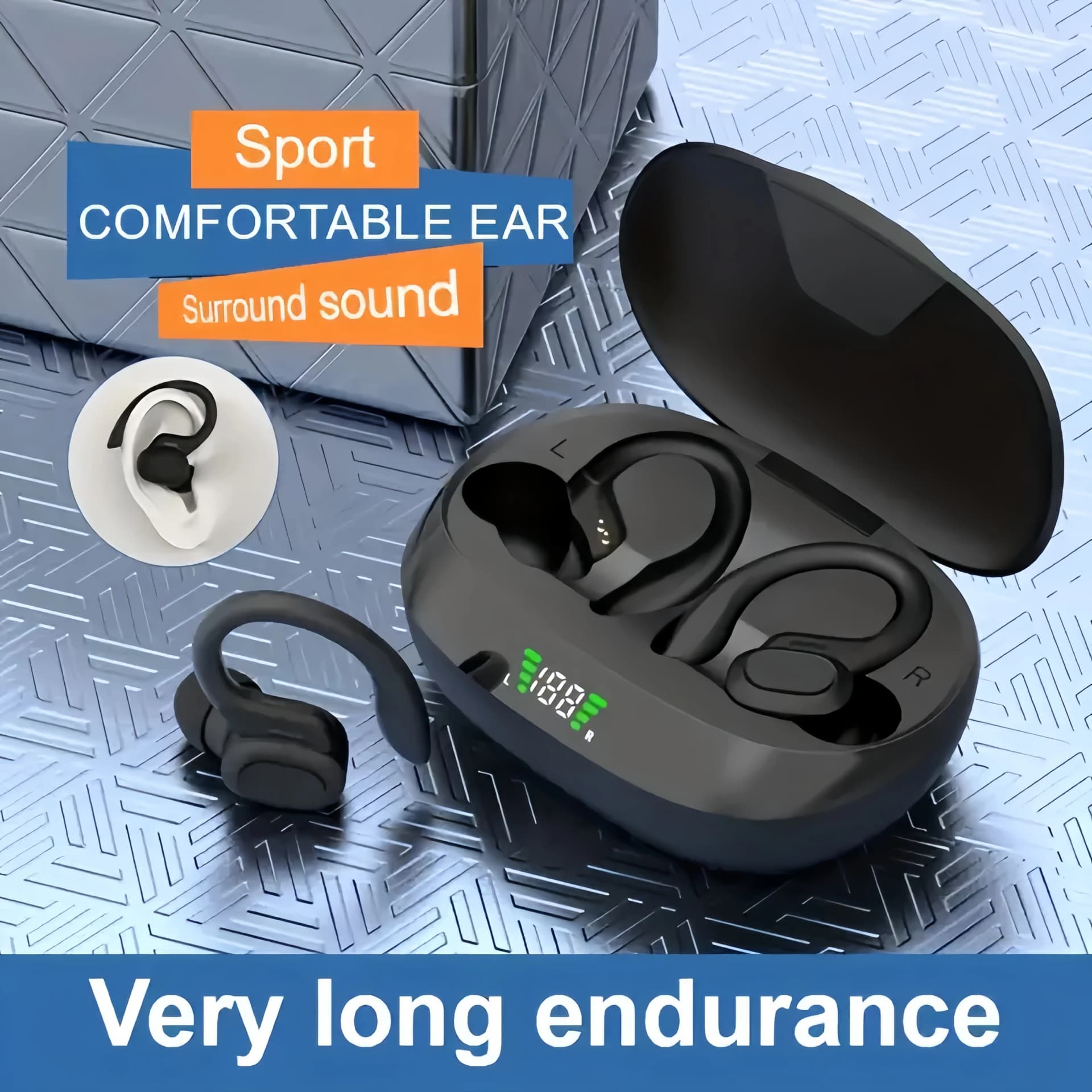 True Wireless Earbuds with LED Display