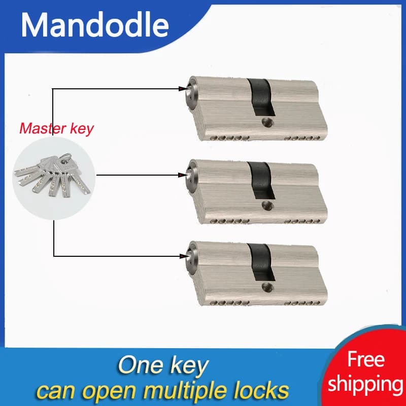 Smart Lock Door Cylinder Locker Cylinder Door with Master Key Indoor Entrance Door Lock 60mm 70mm 80mm Me Key Customize