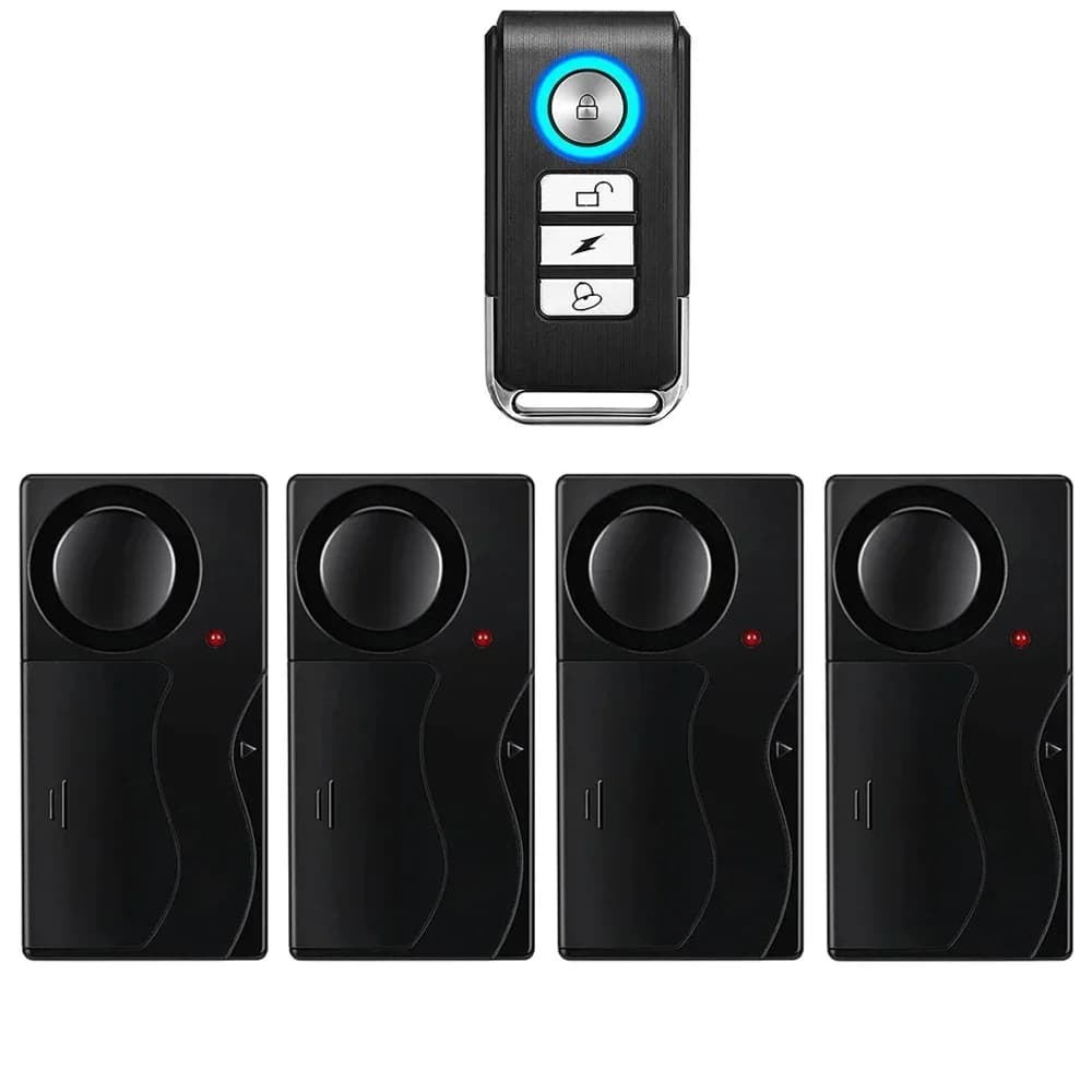 Wireless Vibration Alarm Door And Window Anti-Theft Alarm With Remote Control 110dB Motorcycle Bicycle Security Sensor System