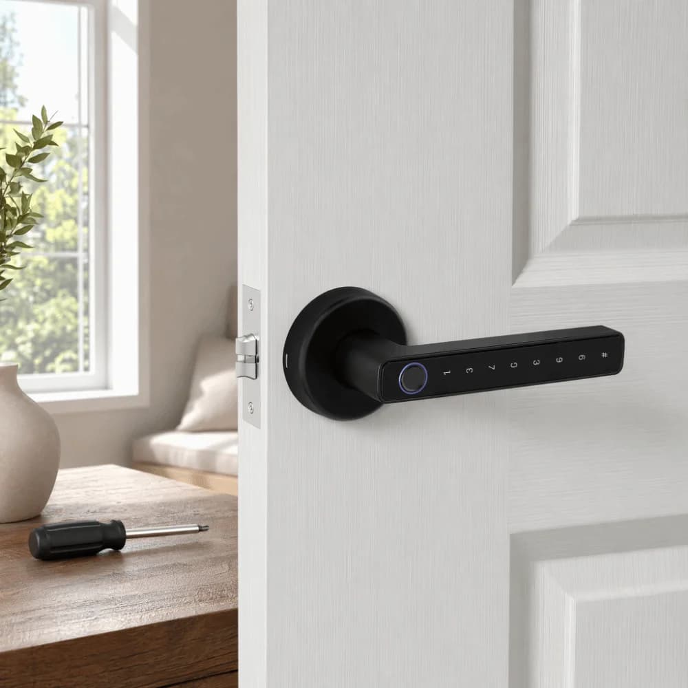 Remote Lock Smart Fingerprint Door Lock Smart Password Electronic Digital Door Handles WiFi Gateway Key Biometric Door Lock