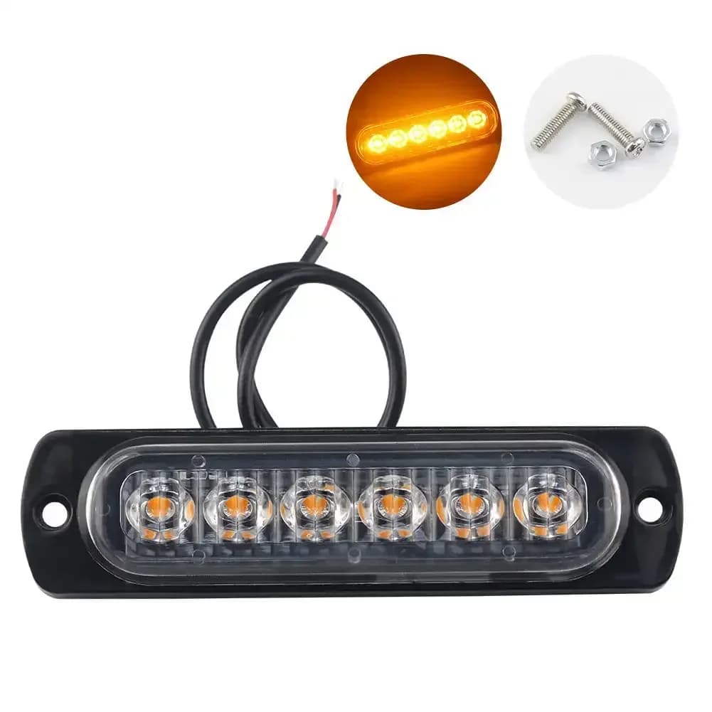Led Light Grille Lights Car Emergency Light 6LED Warn Light Lights For Car TRUCK Led Light 12V 24V