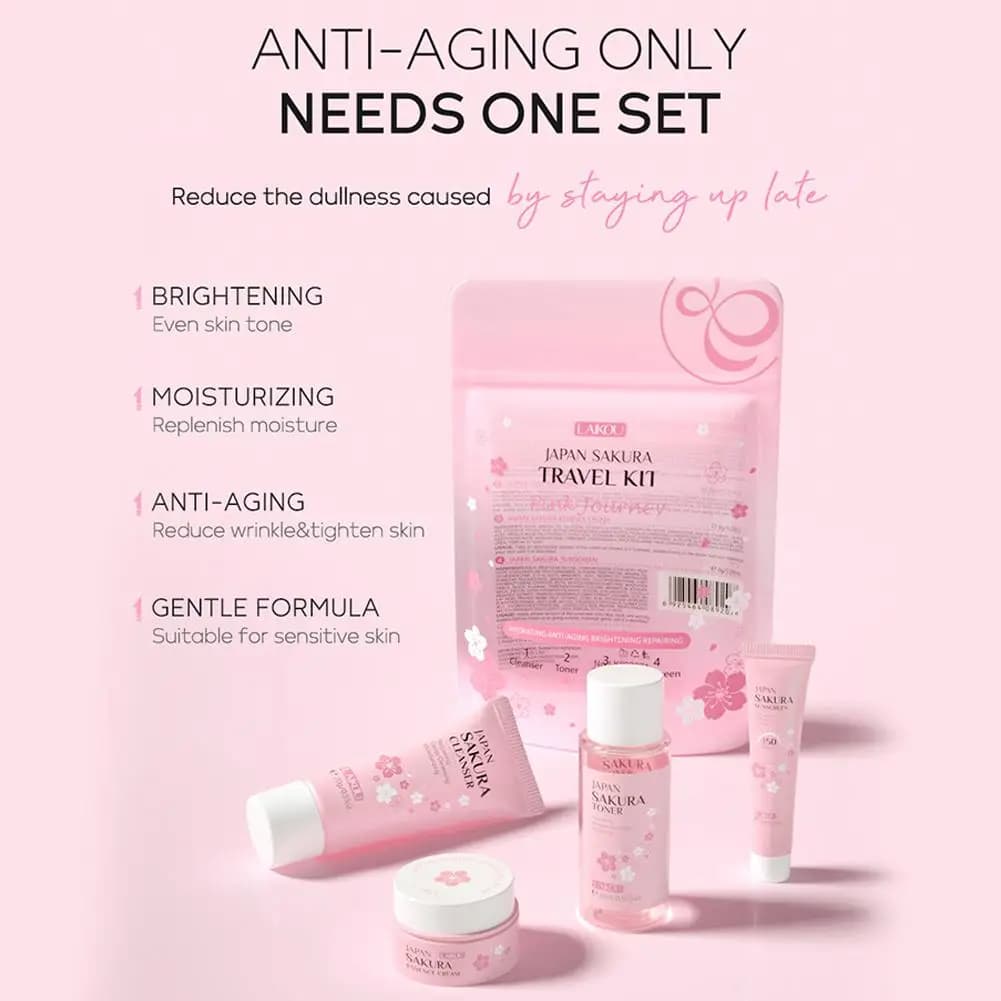 Sakura Skincare Set with Cleanser and Serum
