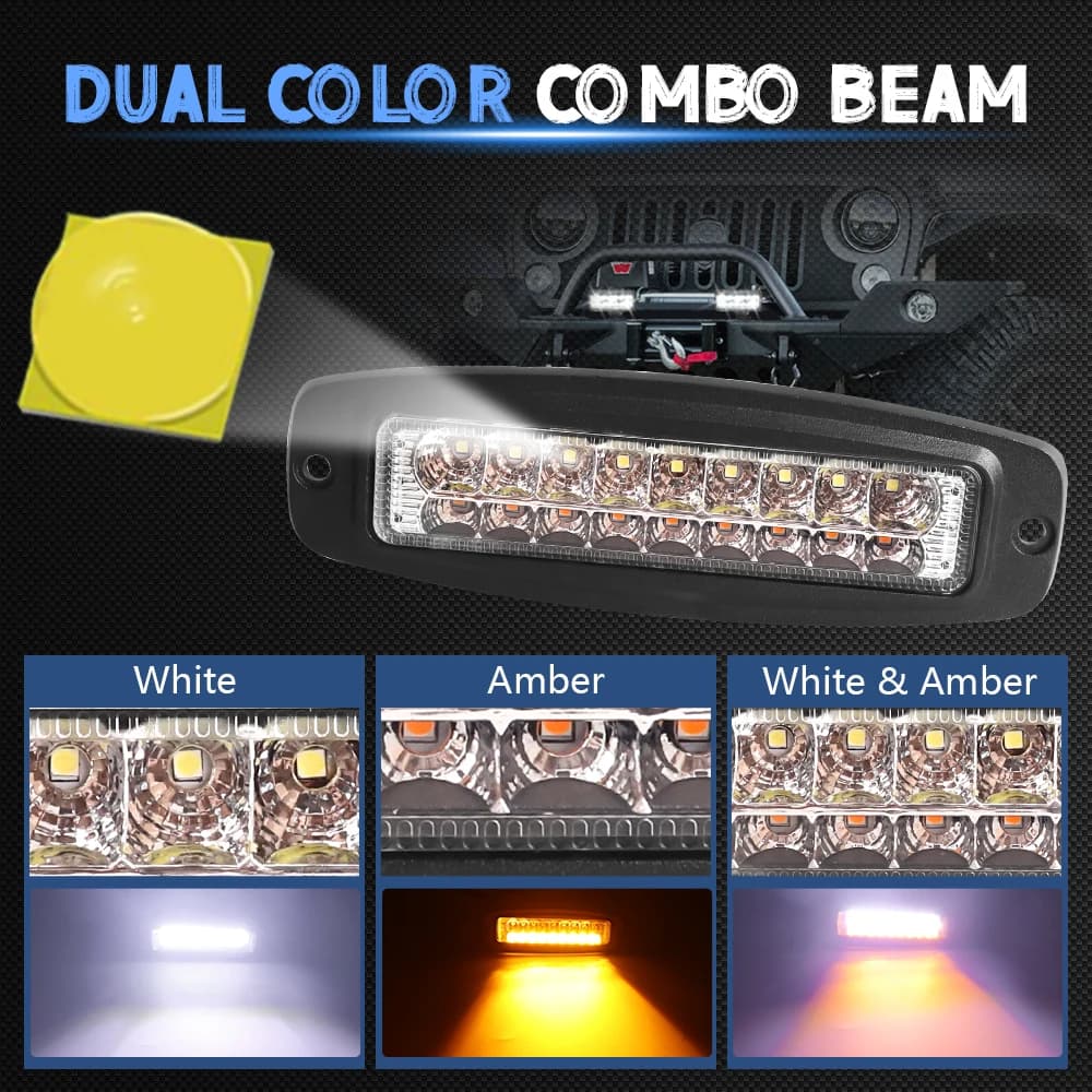 Car Led Light Driving Working Lights Bar Led Flush Mount Pods Bulb Lamp for Universal Auto Coche Truck Offroad 24V 12V
