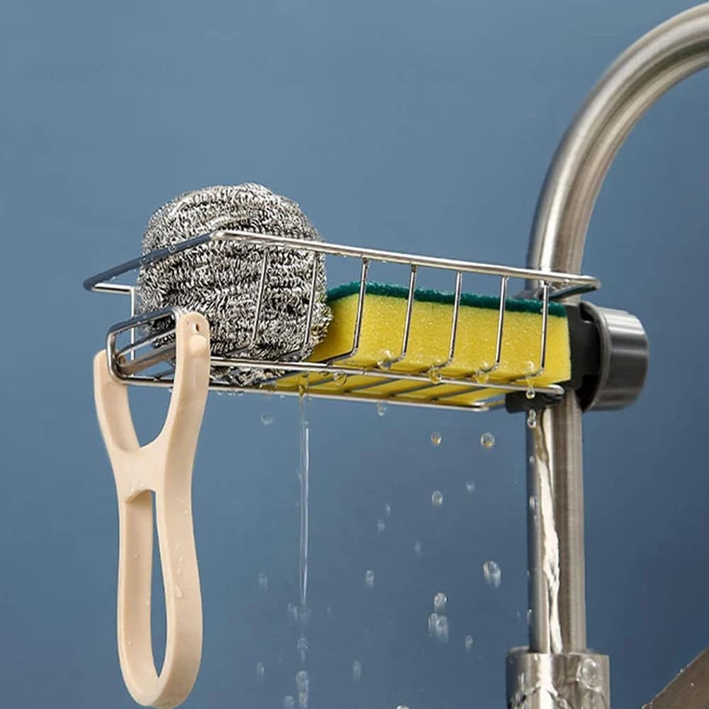 Kitchen Sink Drain Rack Sponge Storage