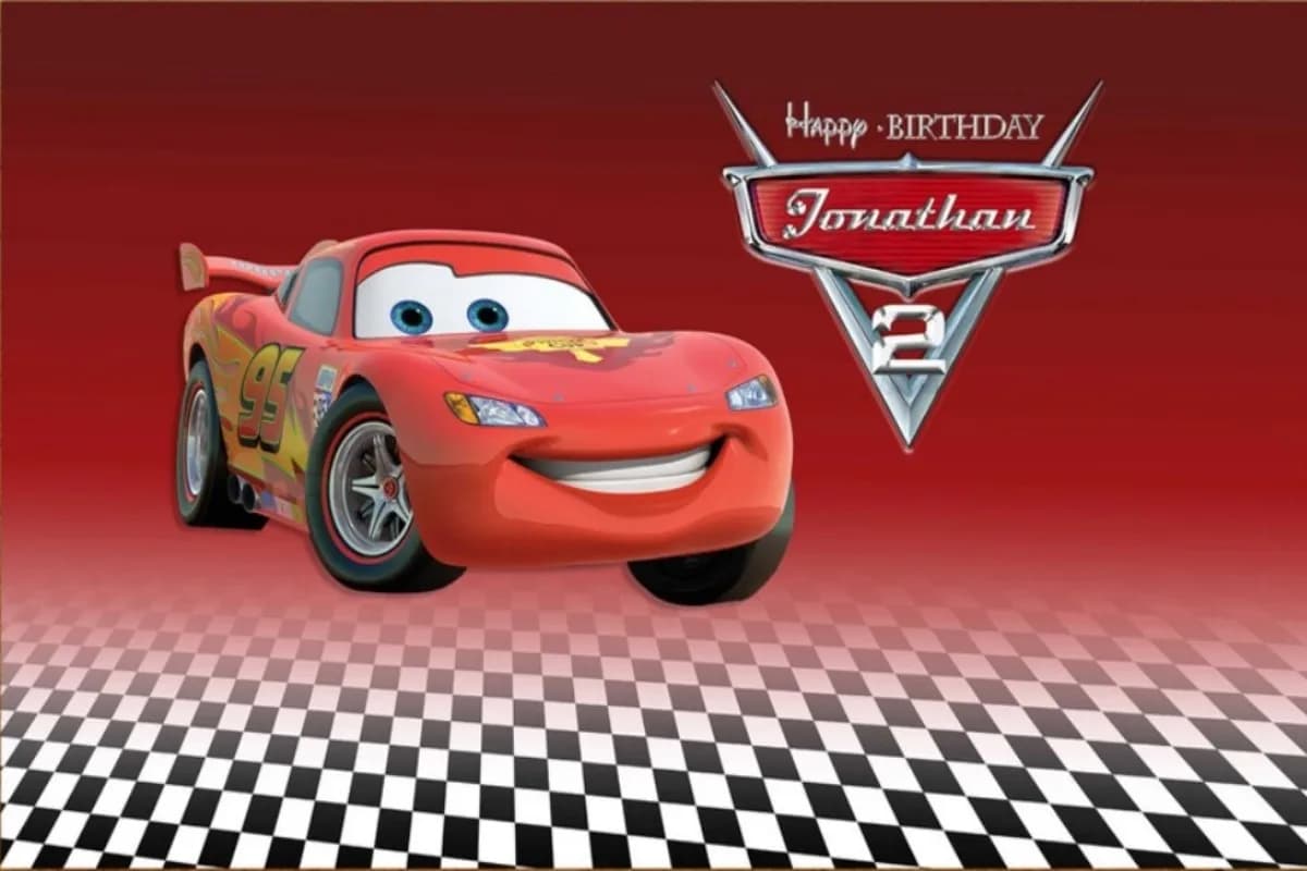 Photography Backdrop Cartoons Cars Banner For Kids Birthday Party Decoration Photo Background Baby Shower Room Decor Poster