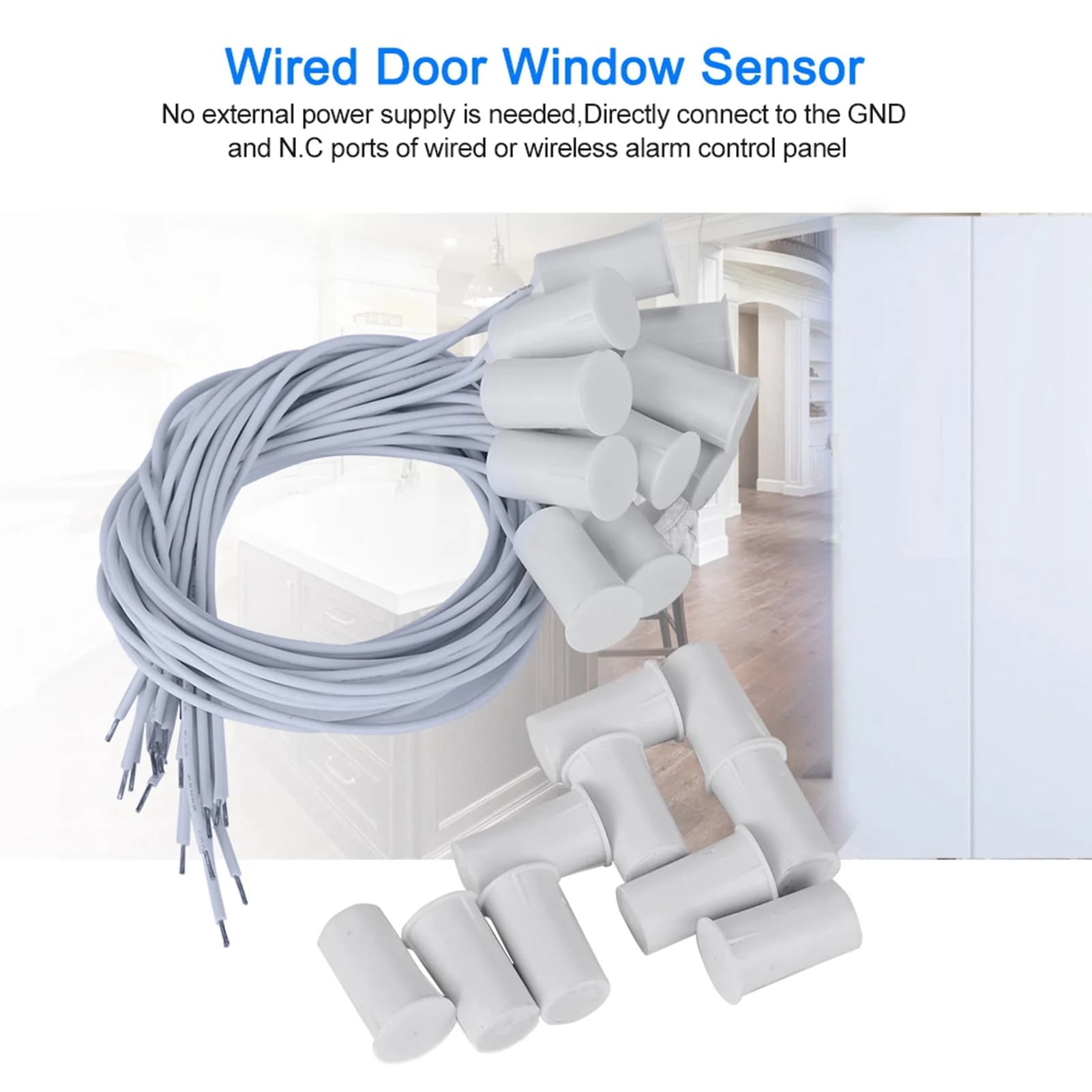 Wired Door Window Sensor Magnetic Switch for Home Alarm System Door Sensor Magnetic Switch Alarm Wired Door Window Sensor