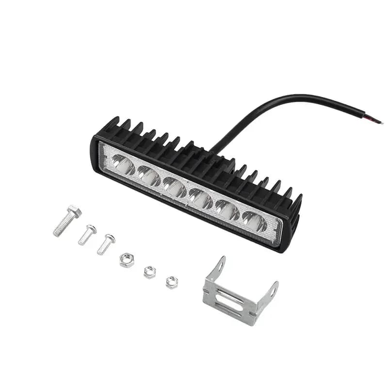18w 6 LED Car Work Light High Bright Spotlight Universal Offroad Automobile Truck Driving Fog Headlights DRL Driving Lamp 12V