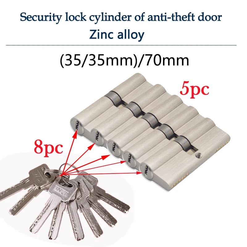 Safety Door Smart Lock Door Cylinder Locker Cylinder Door with Master Key Indoor Entrance Door Lock Me Key Customize