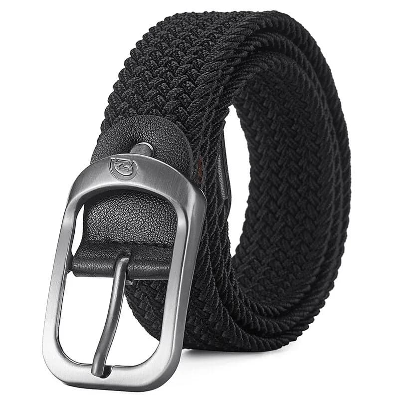 Silver buckle black / 115cm