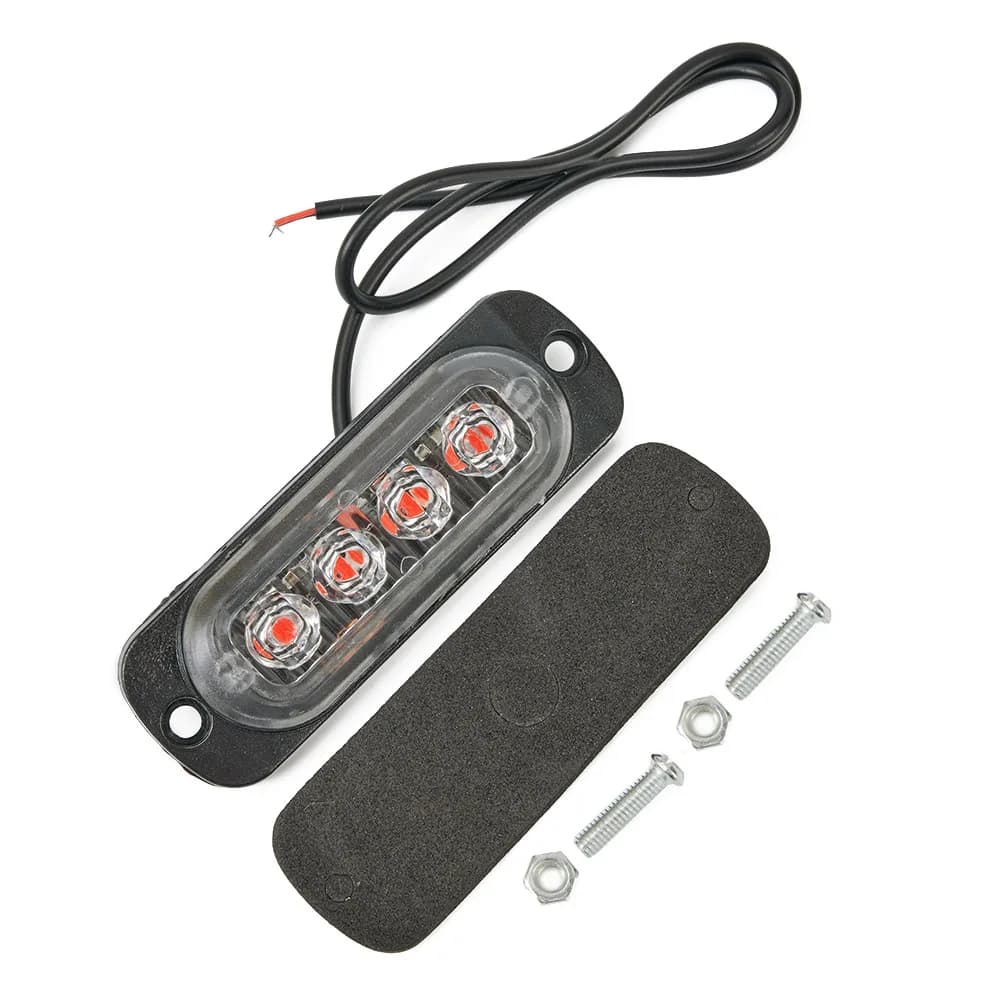 Car LED Lights 12V 800LM 4LED Off-Road Car Trucks Fog Light Super Bright ForUrgent Working Fog Red Light Lamp Car Accessories