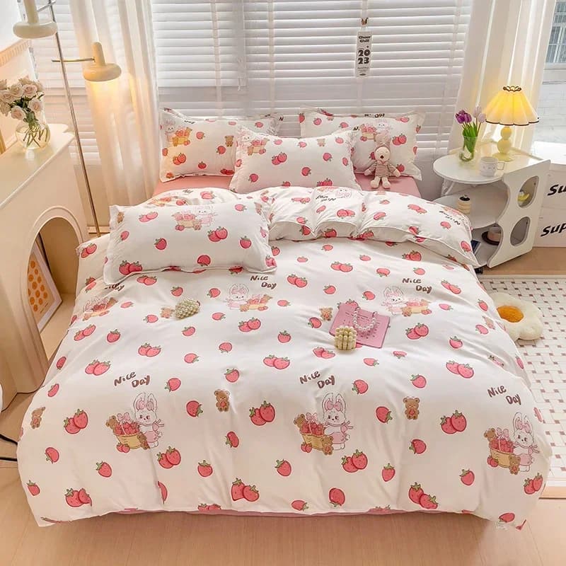 caomeilian / Queen 4pcs / Flat Bed Sheet
