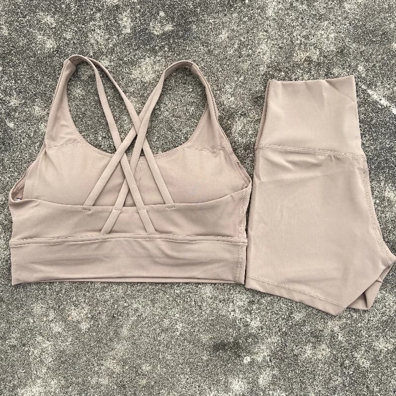 Cocoa yoga set / S / China Mainland