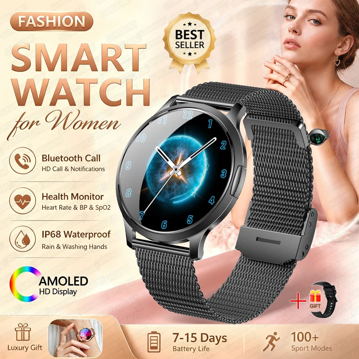 Black Mesh Belt / Fashion Smart