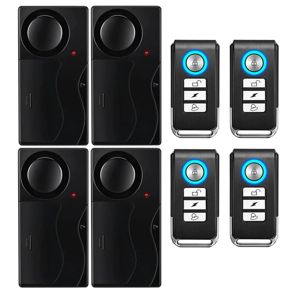 Wireless Vibration Alarm Door And Window Anti-Theft Alarm With Remote Control 110dB Motorcycle Bicycle Security Sensor System