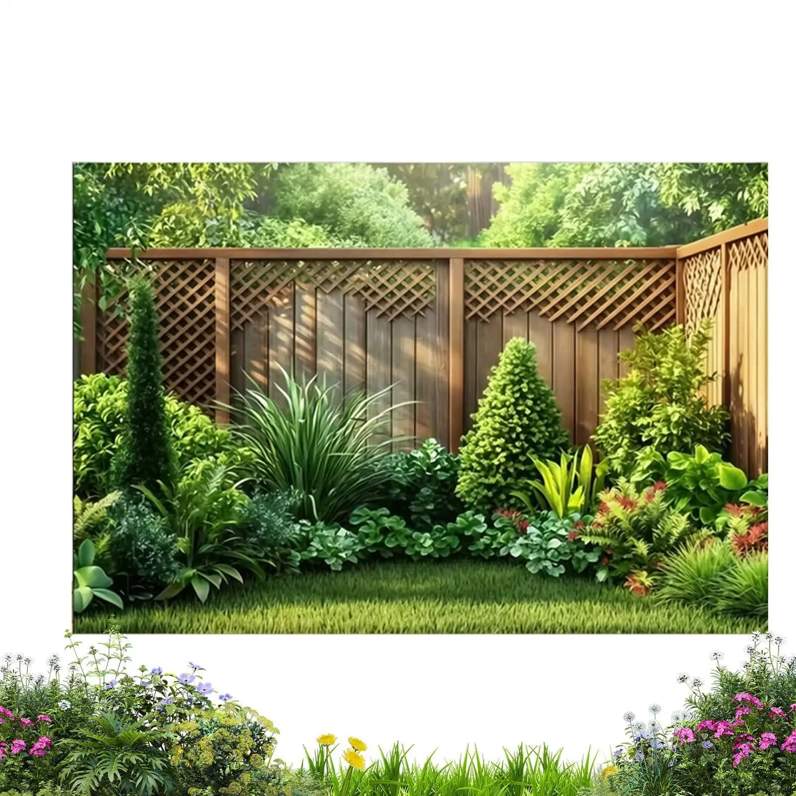 Greenery Backdrop 210x150cm Outdoor Decoration Garden Photography Backdrops for Homeowners Gardeners Photographers Home Backyard