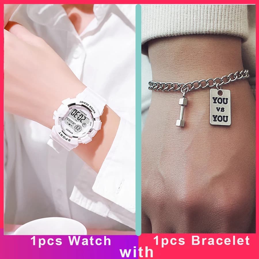 White with bracelet