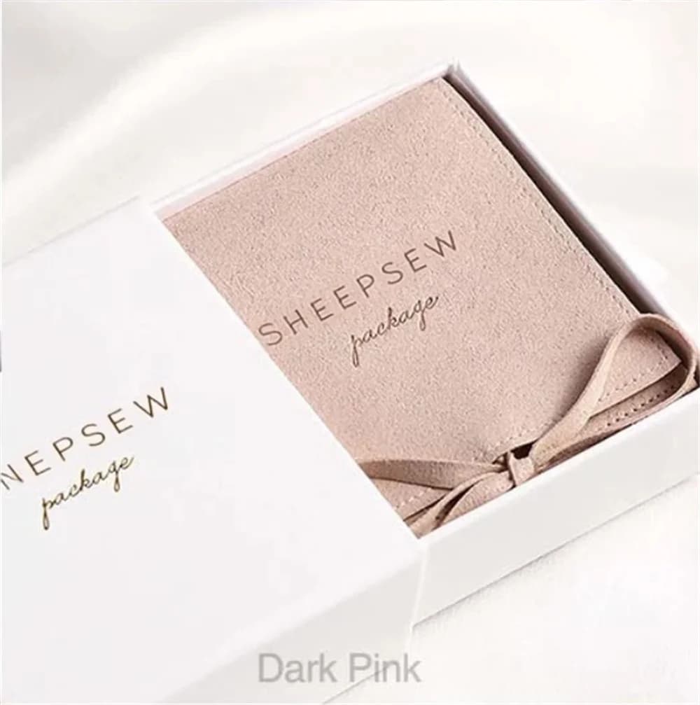 SHEEPSEW Wedding Favors For Guests Drawer Jewelry Boxes 100Pcs Customized Logo With Suede Velvet Bag For Ring Necklace Bracelet