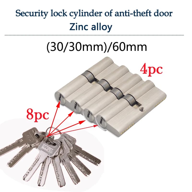 Smart Lock Door Cylinder Locker Cylinder Door with Master Key Indoor Entrance Door Lock 60mm 70mm 80mm Me Key Customize