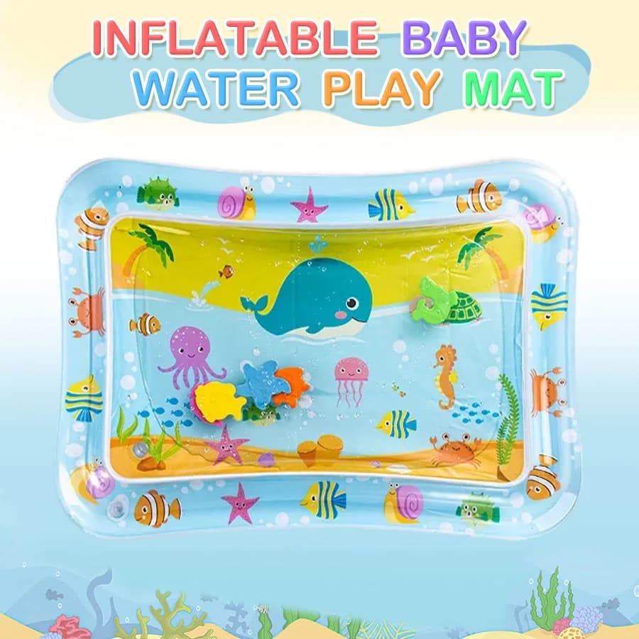 Baby Water Play Mat Inflatable Tummy Time Pad