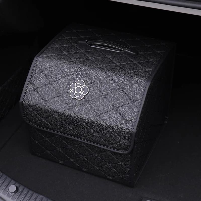 Car Trunk Organizer Durable Foldable Storage Box with Easy-Clean Compartments Versatile Interior Accessories for Car Organizati